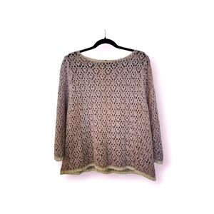 NORTON MCNAUGHTON Size:M Long sleeve crocheted sweater...
